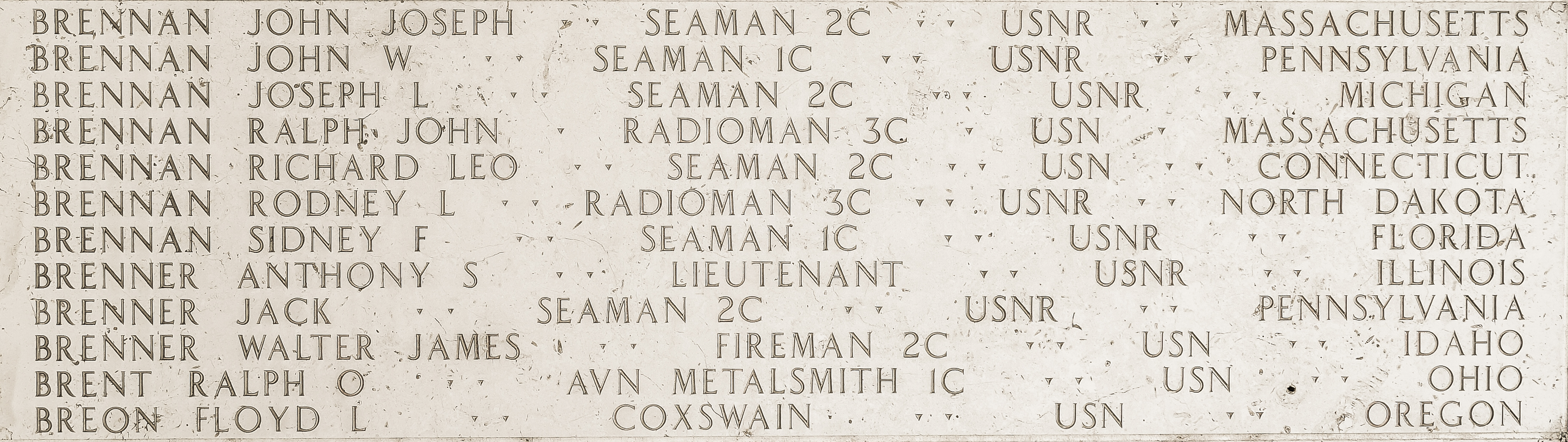 Rodney L. Brennan, Radioman Third Class